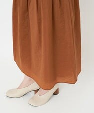 NHHJS01270 GIANNI LO GIUDICE(小さいサイズ)(メゾン ドゥ サンク) [日本製]ペーパークロスナイロンスカート オレンジブラウン
