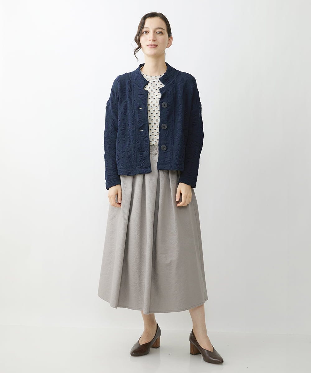 NHHJS20270 GIANNI LO GIUDICE(小さいサイズ)(メゾン ドゥ サンク) [セットアップ対応/洗える]ステッチドビースカート パープル