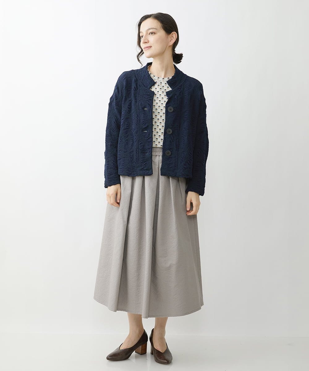 NHHJS20270 GIANNI LO GIUDICE(小さいサイズ)(メゾン ドゥ サンク) [セットアップ対応/洗える]ステッチドビースカート パープル