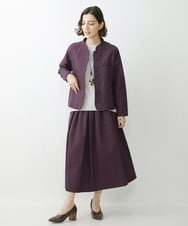 NHHJS20270 GIANNI LO GIUDICE(小さいサイズ)(メゾン ドゥ サンク) [セットアップ対応/洗える]ステッチドビースカート パープル