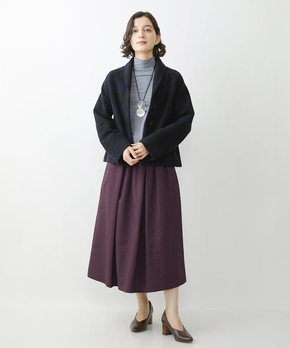 NHHJS20270 GIANNI LO GIUDICE(小さいサイズ)(メゾン ドゥ サンク) [セットアップ対応/洗える]ステッチドビースカート パープル