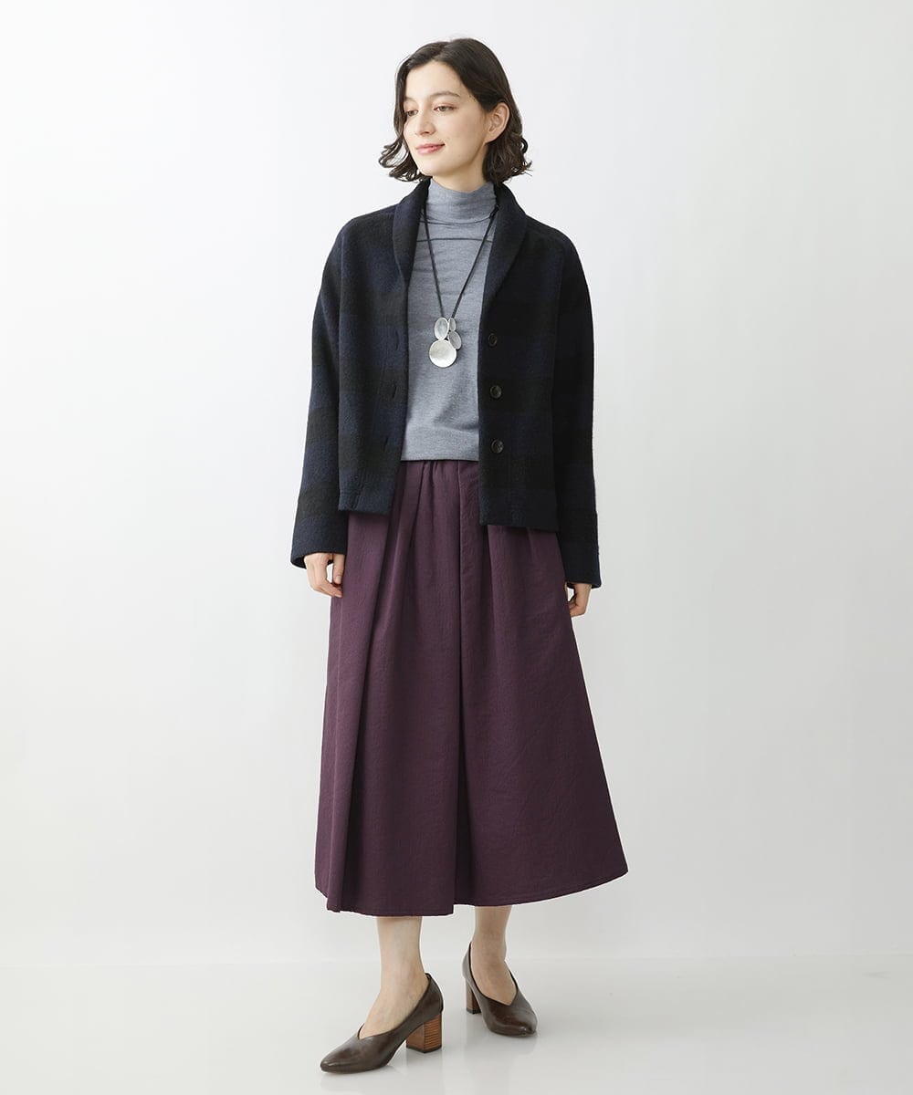 NHHJS20270 GIANNI LO GIUDICE(小さいサイズ)(メゾン ドゥ サンク) [セットアップ対応/洗える]ステッチドビースカート パープル