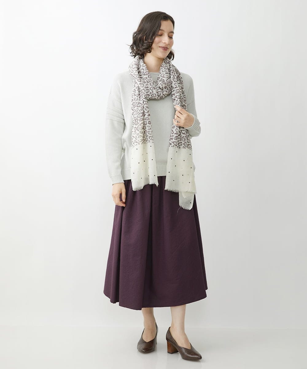 NHHJS20270 GIANNI LO GIUDICE(小さいサイズ)(メゾン ドゥ サンク) [セットアップ対応/洗える]ステッチドビースカート パープル