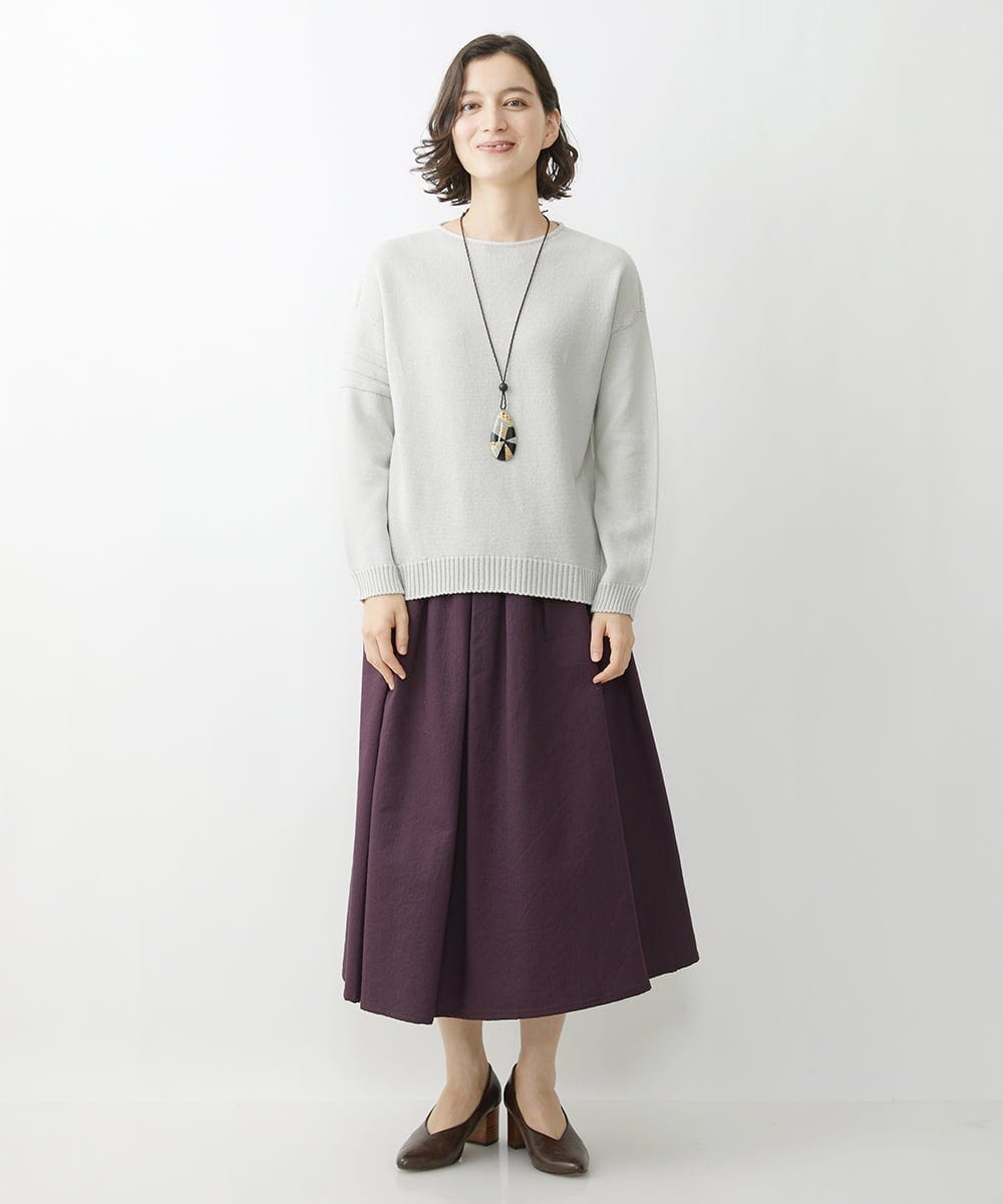 NHHJS20270 GIANNI LO GIUDICE(小さいサイズ)(メゾン ドゥ サンク) [セットアップ対応/洗える]ステッチドビースカート パープル