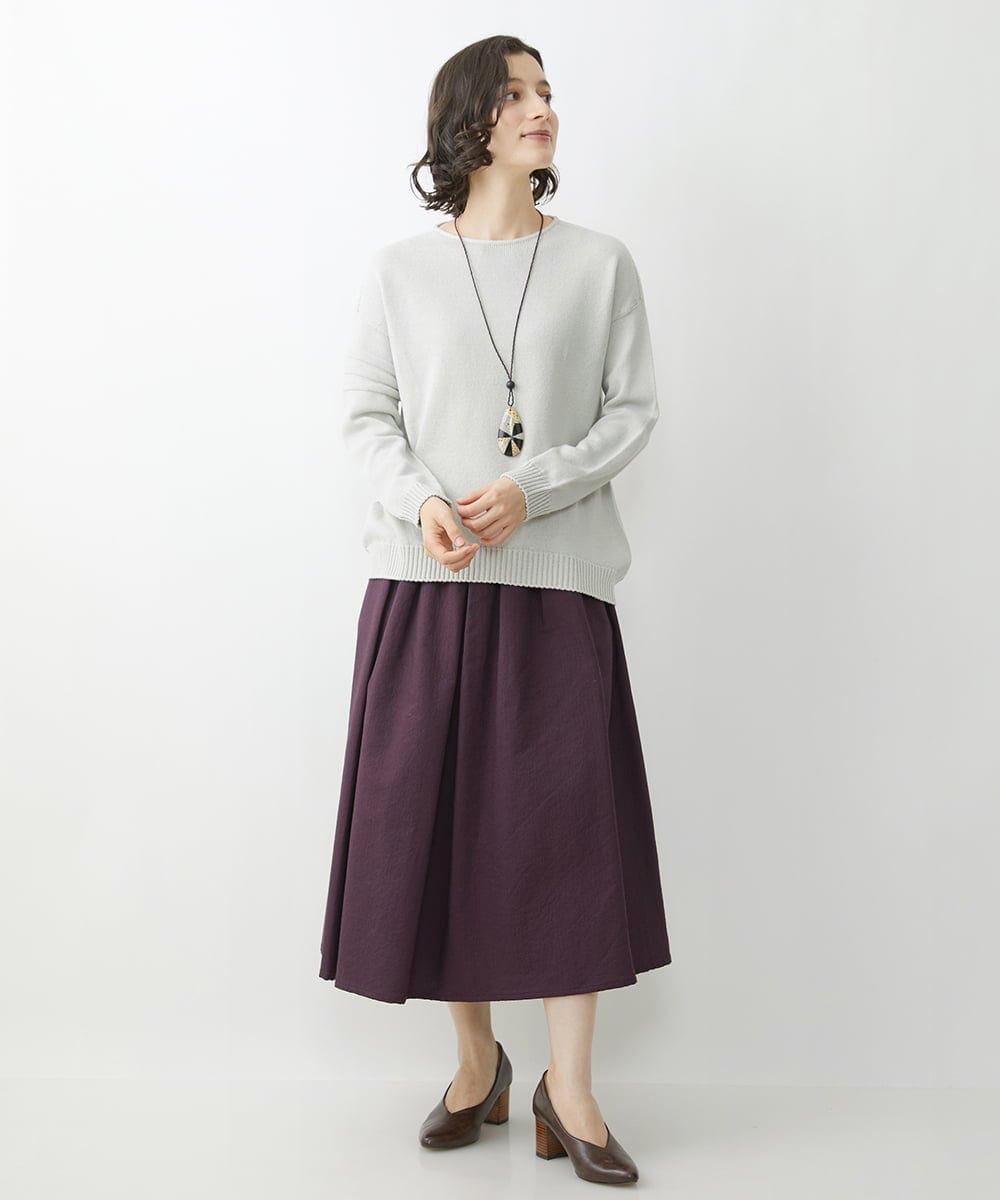 NHHJS20270 GIANNI LO GIUDICE(小さいサイズ)(メゾン ドゥ サンク) [セットアップ対応/洗える]ステッチドビースカート パープル
