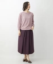 NHHJS20270 GIANNI LO GIUDICE(小さいサイズ)(メゾン ドゥ サンク) [セットアップ対応/洗える]ステッチドビースカート パープル