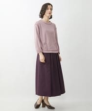 NHHJS20270 GIANNI LO GIUDICE(小さいサイズ)(メゾン ドゥ サンク) [セットアップ対応/洗える]ステッチドビースカート パープル