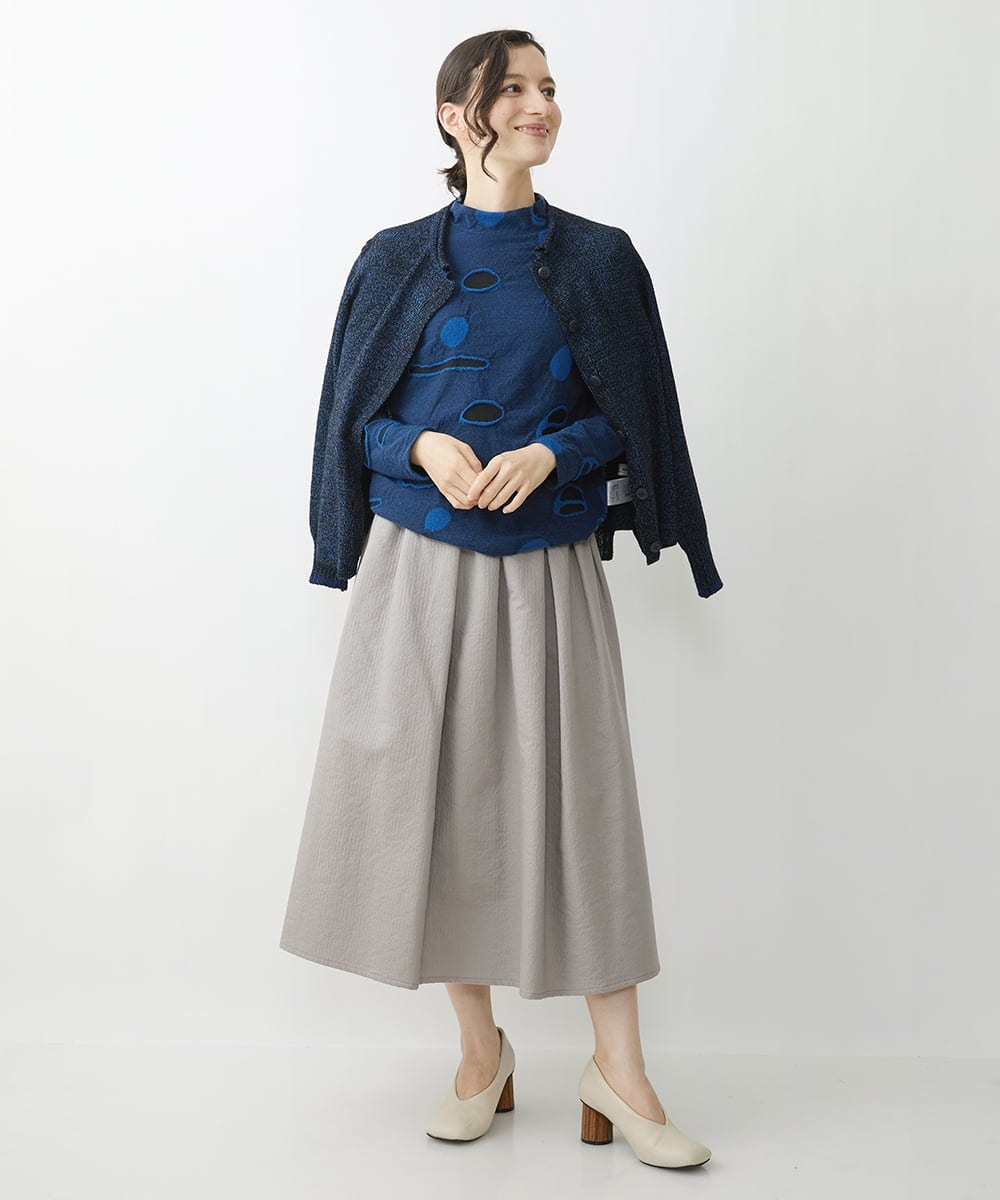 NHHJS20270 GIANNI LO GIUDICE(小さいサイズ)(メゾン ドゥ サンク) [セットアップ対応/洗える]ステッチドビースカート パープル