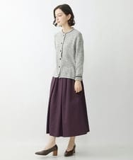 NHHJS20270 GIANNI LO GIUDICE(小さいサイズ)(メゾン ドゥ サンク) [セットアップ対応/洗える]ステッチドビースカート パープル