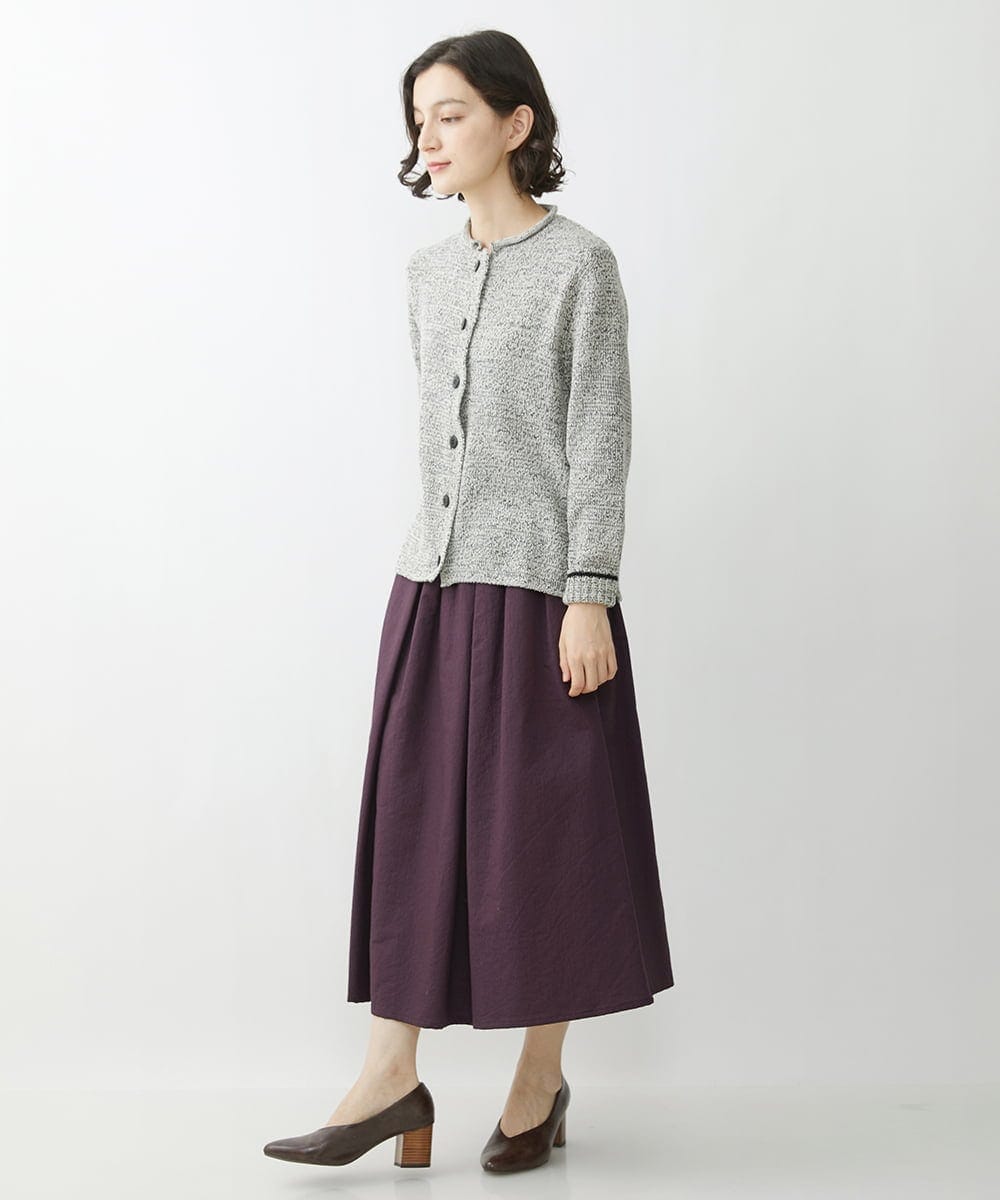 NHHJS20270 GIANNI LO GIUDICE(小さいサイズ)(メゾン ドゥ サンク) [セットアップ対応/洗える]ステッチドビースカート パープル