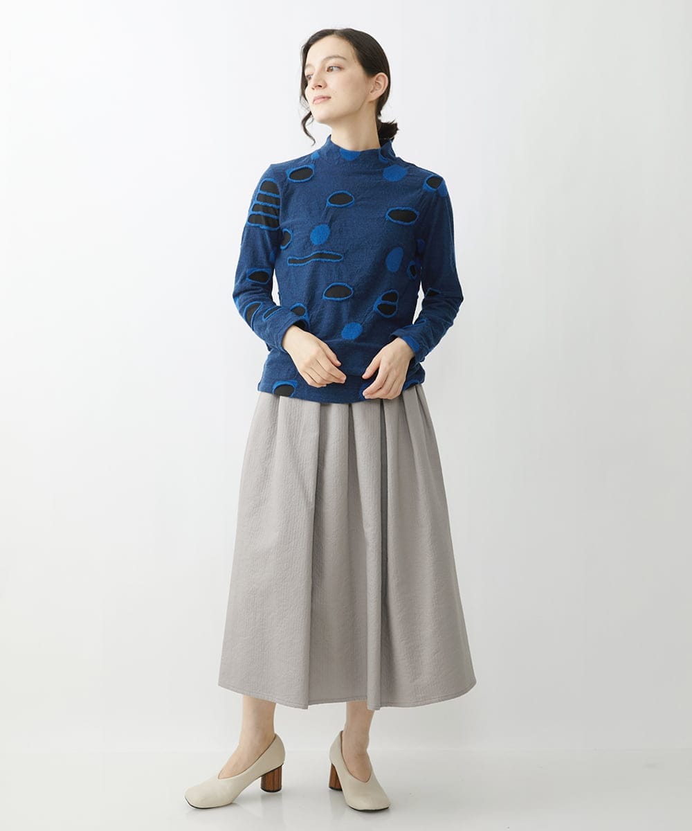 NHHJS20270 GIANNI LO GIUDICE(小さいサイズ)(メゾン ドゥ サンク) [セットアップ対応/洗える]ステッチドビースカート パープル