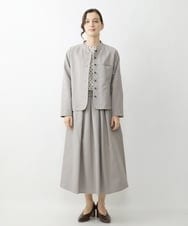 NHHJS20270 GIANNI LO GIUDICE(小さいサイズ)(メゾン ドゥ サンク) [セットアップ対応/洗える]ステッチドビースカート パープル