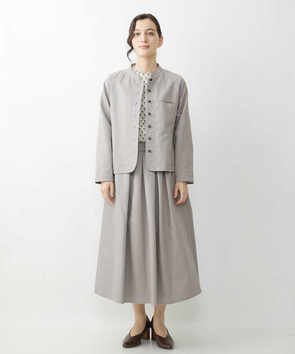 NHHJS20270 GIANNI LO GIUDICE(小さいサイズ)(メゾン ドゥ サンク) [セットアップ対応/洗える]ステッチドビースカート パープル