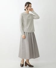 NHHJS20270 GIANNI LO GIUDICE(小さいサイズ)(メゾン ドゥ サンク) [セットアップ対応/洗える]ステッチドビースカート パープル