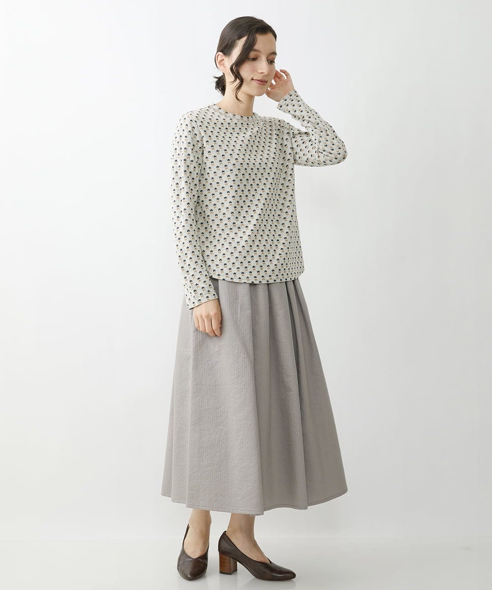 NHHJS20270 GIANNI LO GIUDICE(小さいサイズ)(メゾン ドゥ サンク) [セットアップ対応/洗える]ステッチドビースカート パープル
