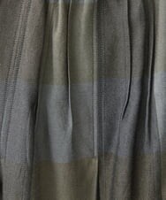 NHHJU21330 GIANNI LO GIUDICE(小さいサイズ)(メゾン ドゥ サンク) 先染めチェックギャバジンスカート ブラウン系