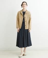 NHHJU81250 GIANNI LO GIUDICE(小さいサイズ)(メゾン ドゥ サンク) [セットアップ対応]スラブコットンドット刺繍タックギャザースカート アイボリー
