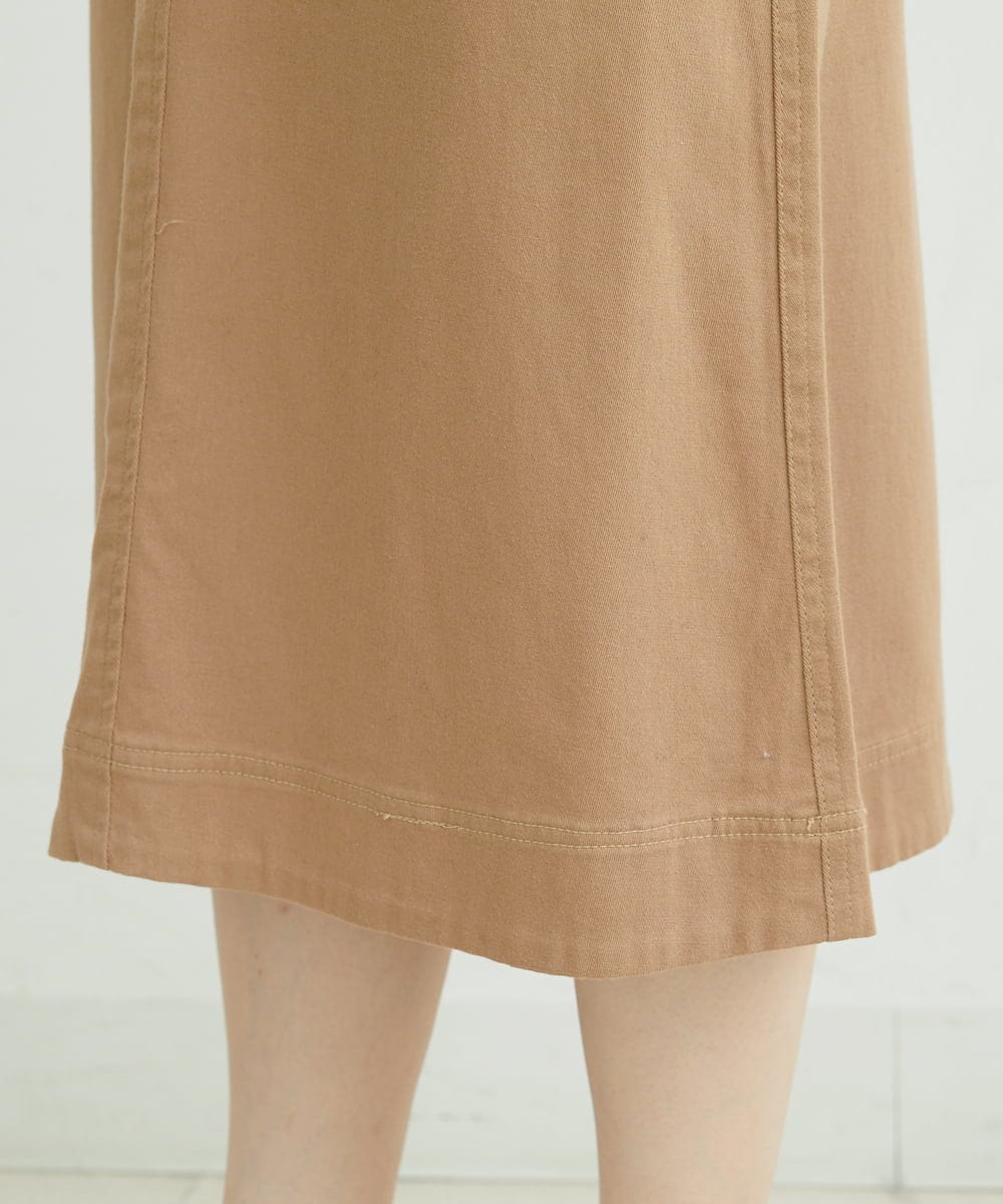 NHHLD60150 GIANNI LO GIUDICE(小さいサイズ)(メゾン ドゥ サンク) 【洗える】チノストレッチセミフレアスカート ベージュ