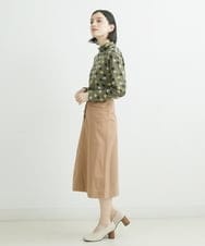 NHHLD60150 GIANNI LO GIUDICE(小さいサイズ)(メゾン ドゥ サンク) 【洗える】チノストレッチセミフレアスカート ベージュ