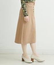 NHHLD60150 GIANNI LO GIUDICE(小さいサイズ)(メゾン ドゥ サンク) 【洗える】チノストレッチセミフレアスカート ベージュ