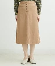 NHHLD60150 GIANNI LO GIUDICE(小さいサイズ)(メゾン ドゥ サンク) 【洗える】チノストレッチセミフレアスカート ベージュ