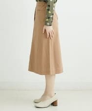 NHHLD60150 GIANNI LO GIUDICE(小さいサイズ)(メゾン ドゥ サンク) 【洗える】チノストレッチセミフレアスカート ベージュ