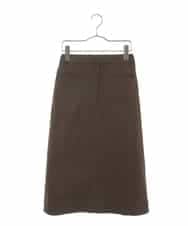 NHHLD60150 GIANNI LO GIUDICE(小さいサイズ)(メゾン ドゥ サンク) 【洗える】チノストレッチセミフレアスカート カーキ