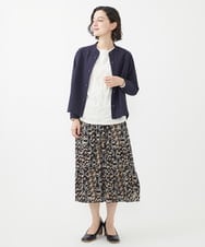 NHKAA06180 GIANNI LO GIUDICE(小さいサイズ)(メゾン ドゥ サンク) [日本製]ウェーブタックボーダーカットソー アイボリー