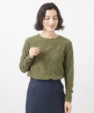 NHKAA06180 GIANNI LO GIUDICE(小さいサイズ)(メゾン ドゥ サンク) [日本製]ウェーブタックボーダーカットソー アイボリー