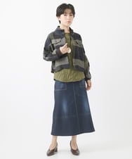 NHKAA06180 GIANNI LO GIUDICE(小さいサイズ)(メゾン ドゥ サンク) [日本製]ウェーブタックボーダーカットソー アイボリー