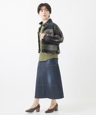 NHKAA06180 GIANNI LO GIUDICE(小さいサイズ)(メゾン ドゥ サンク) [日本製]ウェーブタックボーダーカットソー アイボリー