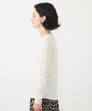 NHKAA06180 GIANNI LO GIUDICE(小さいサイズ)(メゾン ドゥ サンク) [日本製]ウェーブタックボーダーカットソー アイボリー