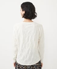 NHKAA06180 GIANNI LO GIUDICE(小さいサイズ)(メゾン ドゥ サンク) [日本製]ウェーブタックボーダーカットソー アイボリー