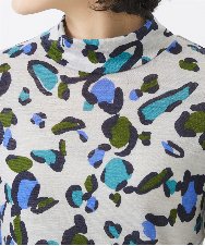 NHKAB10250 GIANNI LO GIUDICE(小さいサイズ)(メゾン ドゥ サンク) [日本製]ウールガーゼ天竺アニマルカットソー ライトグレー系