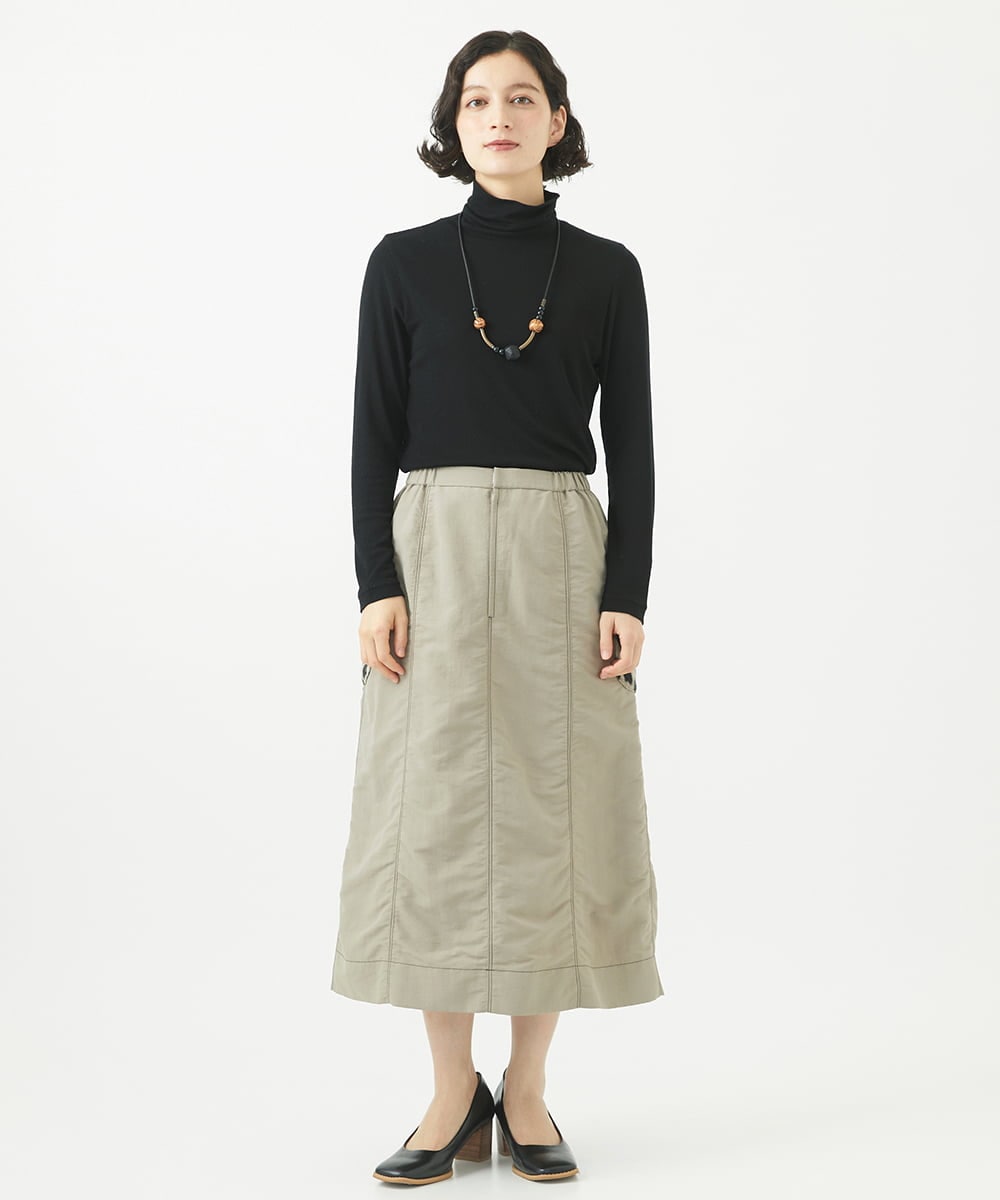 NHKAB12100 GIANNI LO GIUDICE(小さいサイズ)(メゾン ドゥ サンク) [日本製]リヨセルウールガーゼフライスカットソー グリーン