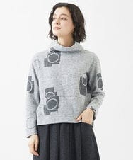 NHKAB30250 GIANNI LO GIUDICE(小さいサイズ)(メゾン ドゥ サンク) [日本製]起毛プリントカットソー ライトグレー