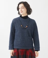 NHKAB40290 GIANNI LO GIUDICE(小さいサイズ)(メゾン ドゥ サンク) デニムライクジャージーカットソー ネイビー