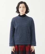 NHKAB40290 GIANNI LO GIUDICE(小さいサイズ)(メゾン ドゥ サンク) デニムライクジャージーカットソー ネイビー