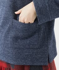 NHKAB40290 GIANNI LO GIUDICE(小さいサイズ)(メゾン ドゥ サンク) デニムライクジャージーカットソー ネイビー