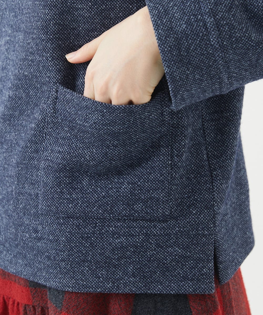 NHKAB40290 GIANNI LO GIUDICE(小さいサイズ)(メゾン ドゥ サンク) デニムライクジャージーカットソー ネイビー