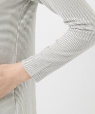 NHKAC81120 GIANNI LO GIUDICE(小さいサイズ)(メゾン ドゥ サンク) ミップ ベア天ボーダーハイネックカットソー ライトグレー系