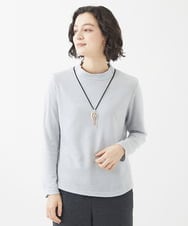 NHKAC89150 GIANNI LO GIUDICE(小さいサイズ)(メゾン ドゥ サンク) 起毛ラインフラワープルオーバー ベージュ系