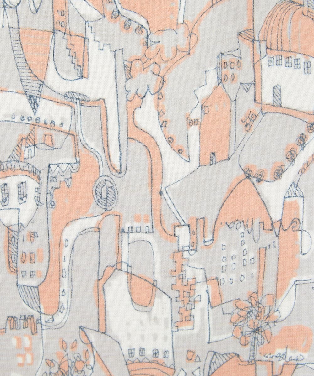 NHKAC92160 GIANNI LO GIUDICE(小さいサイズ)(メゾン ドゥ サンク) マッププリントハイネックカットソー ピンク系