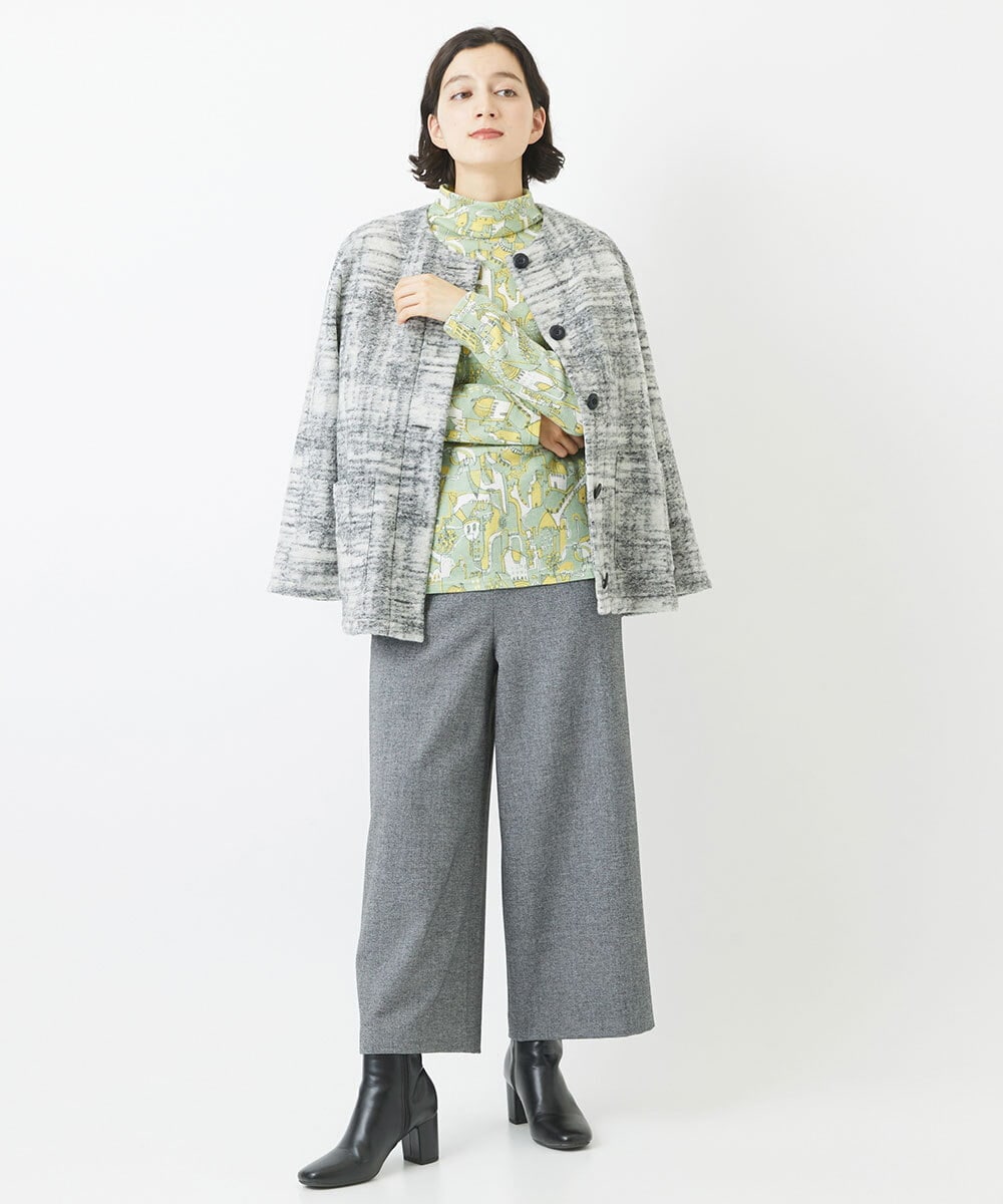 NHKAC92160 GIANNI LO GIUDICE(小さいサイズ)(メゾン ドゥ サンク) マッププリントハイネックカットソー ピンク系