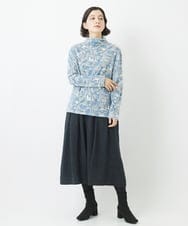 NHKAC92160 GIANNI LO GIUDICE(小さいサイズ)(メゾン ドゥ サンク) マッププリントハイネックカットソー ピンク系