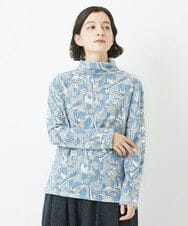 NHKAC92160 GIANNI LO GIUDICE(小さいサイズ)(メゾン ドゥ サンク) マッププリントハイネックカットソー ピンク系