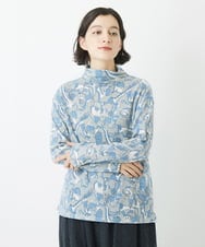 NHKAC92160 GIANNI LO GIUDICE(小さいサイズ)(メゾン ドゥ サンク) マッププリントハイネックカットソー ピンク系