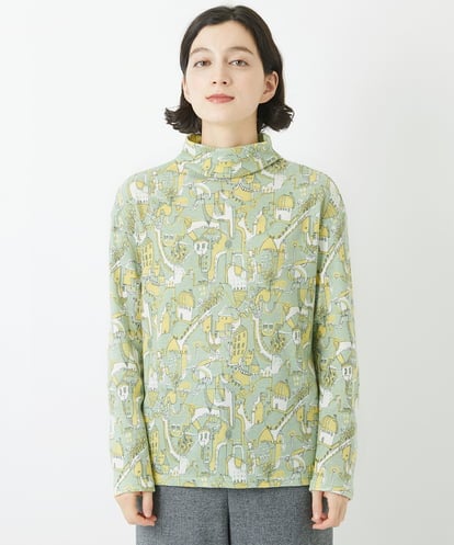 NHKAC92160 GIANNI LO GIUDICE(小さいサイズ) マッププリントハイネックカットソー