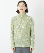 NHKAC92160 GIANNI LO GIUDICE(小さいサイズ)(メゾン ドゥ サンク) マッププリントハイネックカットソー ライトグリーン系
