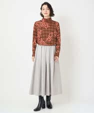 NHKAE11230 GIANNI LO GIUDICE(小さいサイズ)(メゾン ドゥ サンク) [日本製]ウールガーゼ天竺イタリアプリントカットソー ブルー系